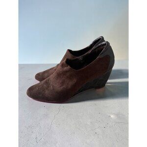 DONALD J PLINER Ferny Brown Suede Wedges Size 7